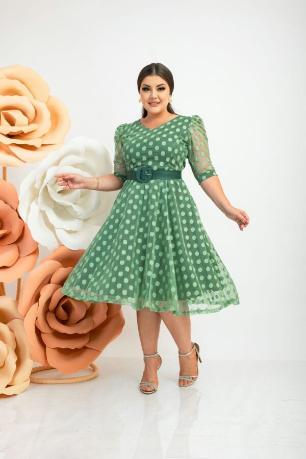 Vestido Thalita Verde Menta - Imagem 4