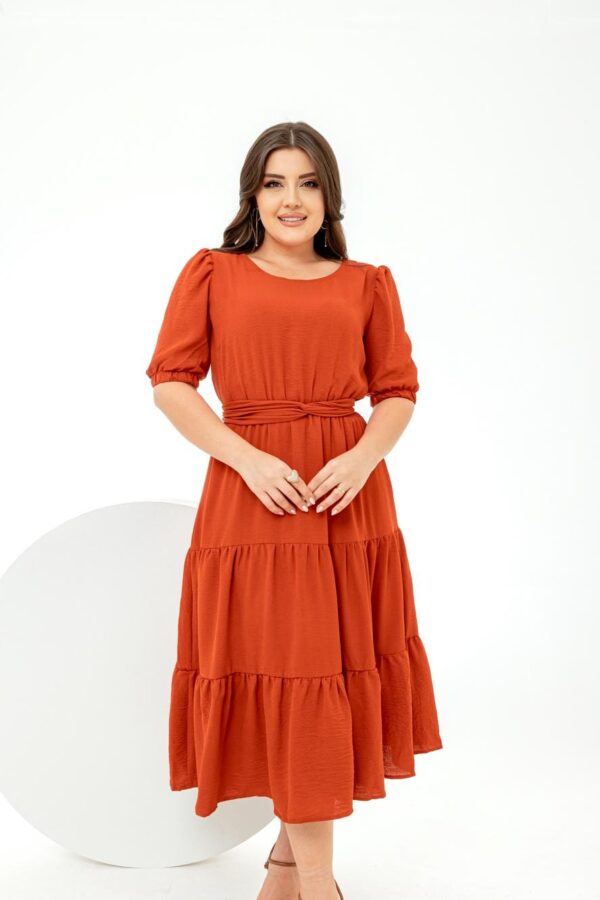 Vestido Helena Três Maria Terra Cota - Imagem 3