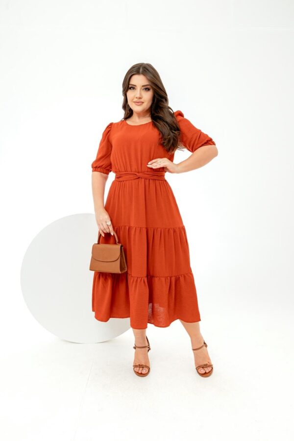 Vestido Helena Três Maria Terra Cota - Imagem 5