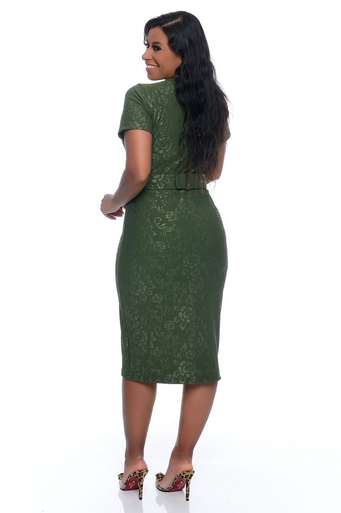Vestido Karina Verde Militar - Imagem 10