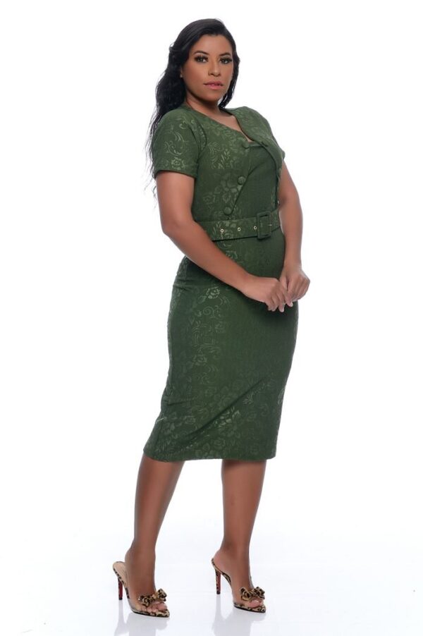 Vestido Karina Verde Militar - Imagem 4