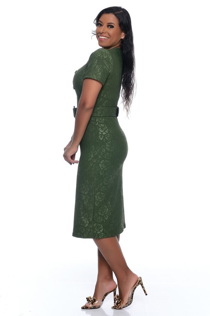 Vestido Karina Verde Militar - Imagem 3