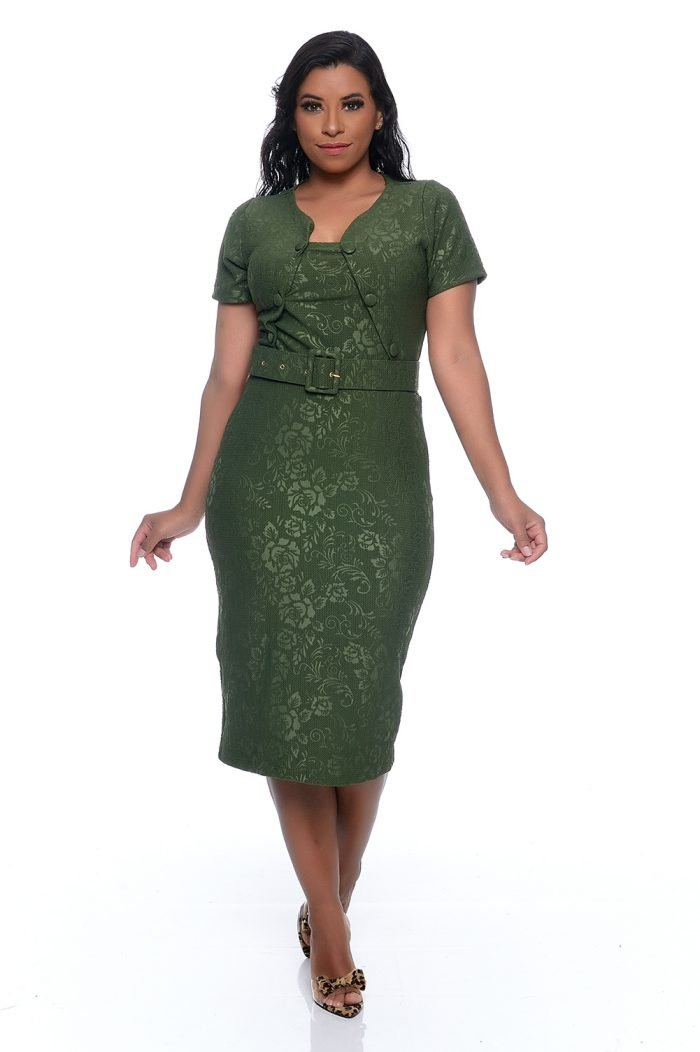 Vestido Karina Verde Militar - Imagem 2
