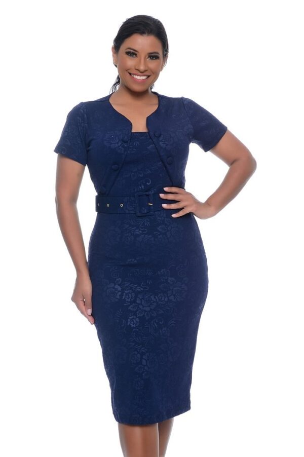 Vestido Karina /Azul Marinho - Imagem 7