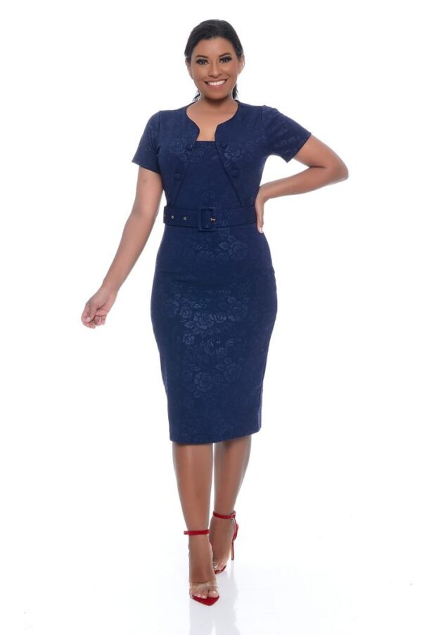 Vestido Karina /Azul Marinho - Imagem 5