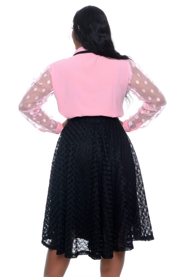 Camisa Fernanda Manga Longa Tule Rosa Bebe - Imagem 14