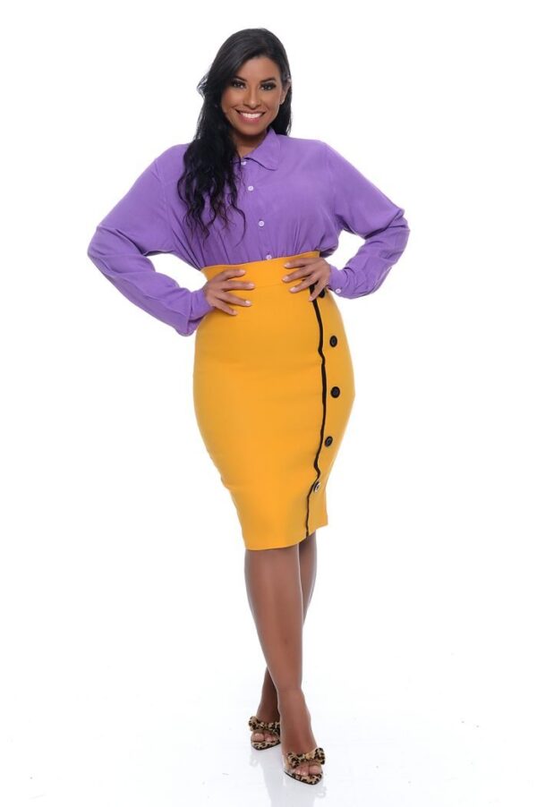 Camisa Helena em Viscolinho Lilás/Roxo - Imagem 8