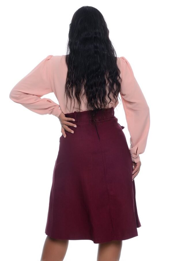Camisa Fernanda Manga Longa Roze/Vinho - Imagem 11