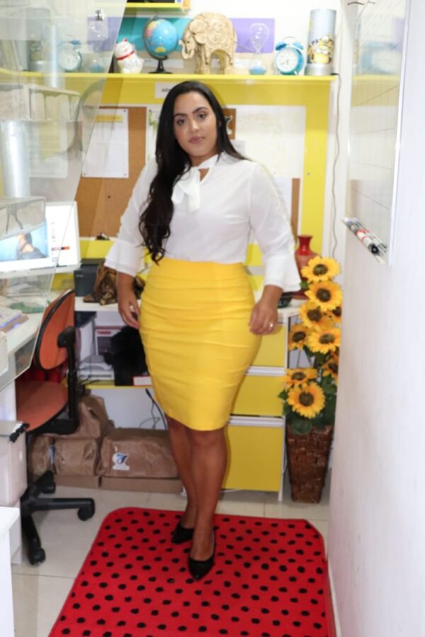 Saia Silvana Amarelo Gema