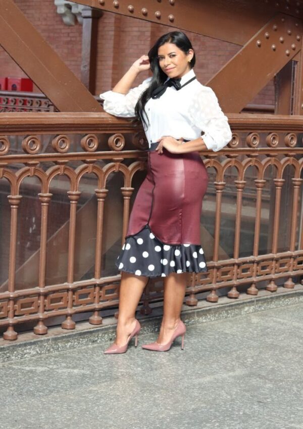 Camisa Fernanda Manga Longa Tule Branco - Imagem 5