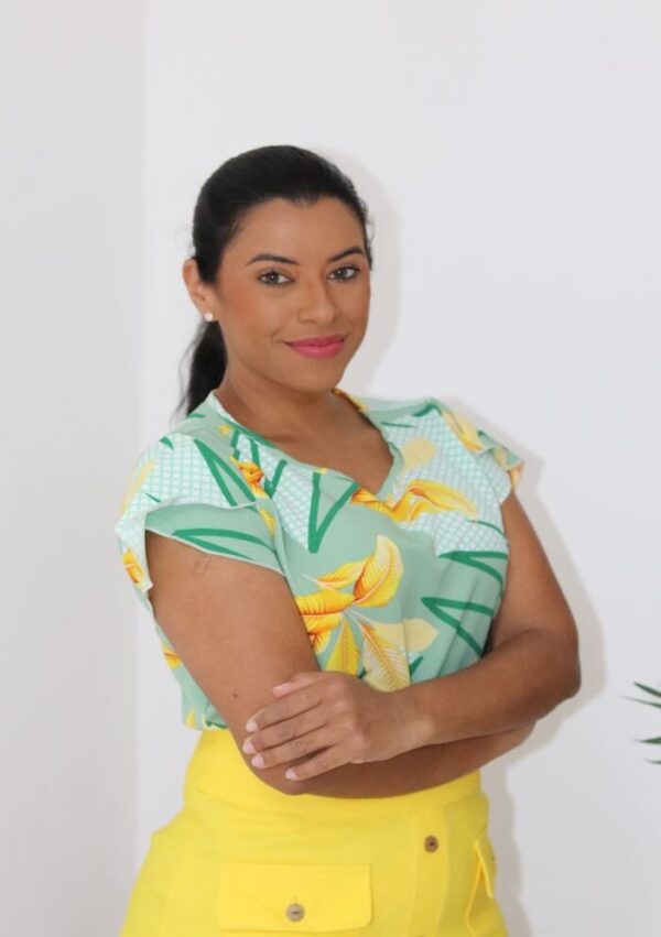 Blusa Mirella Estampada Amarelo/Verde - Imagem 14