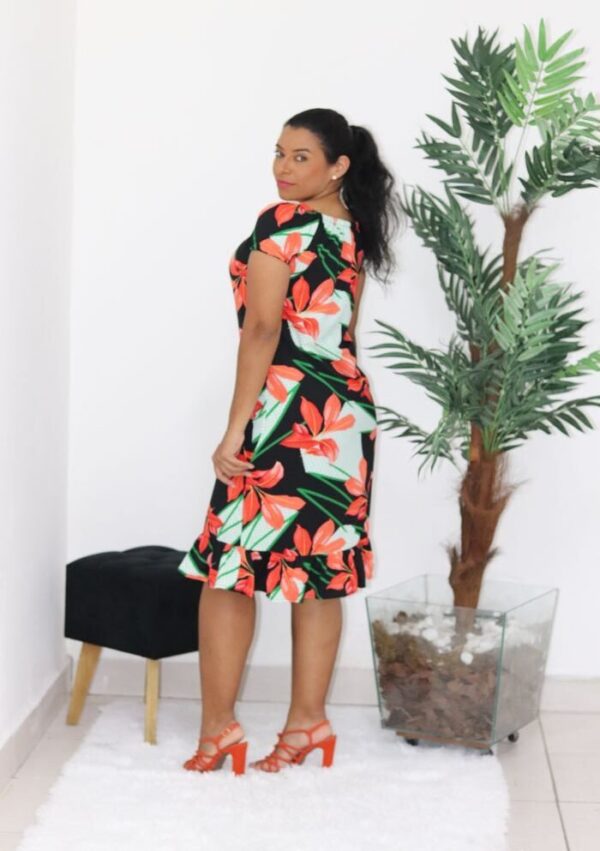 Vestido Florida Vermelho/Preto - Imagem 14