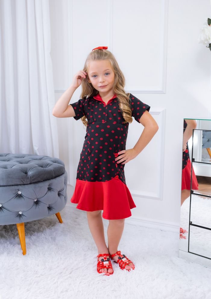 Vestido Polyana Preto/Vermelho - Imagem 4