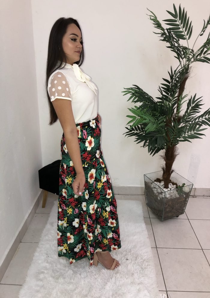Saia Três Marias / Estampa Verde - Imagem 4