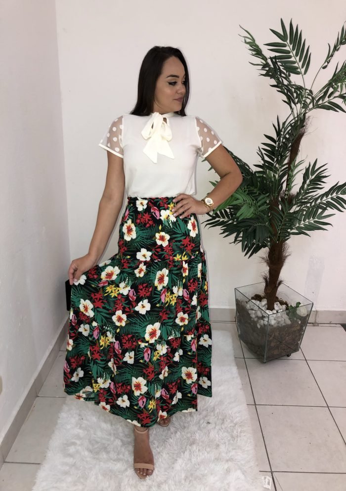 Saia Três Marias / Estampa Verde - Imagem 6