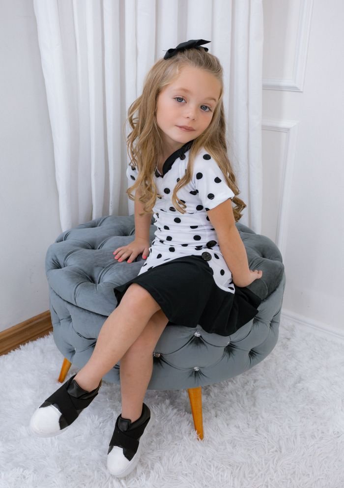 Vestido Polyana Branco/Preto - Imagem 2