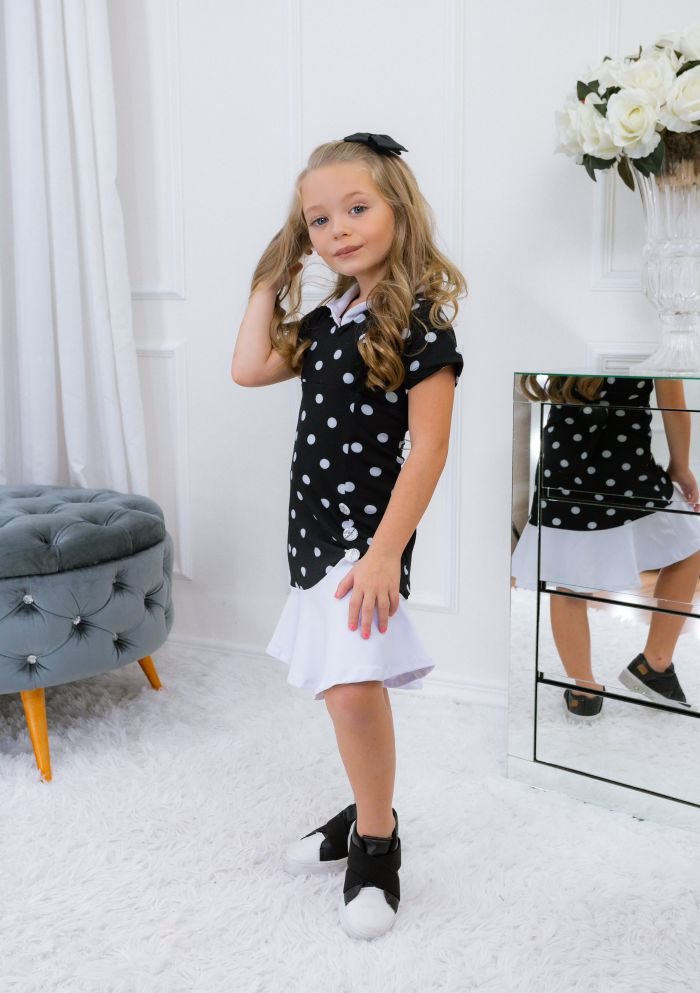 Vestido Plyana Preto/Branco