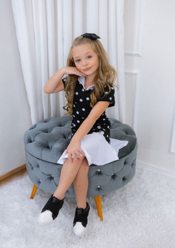Vestido Plyana Preto/Branco - Imagem 2