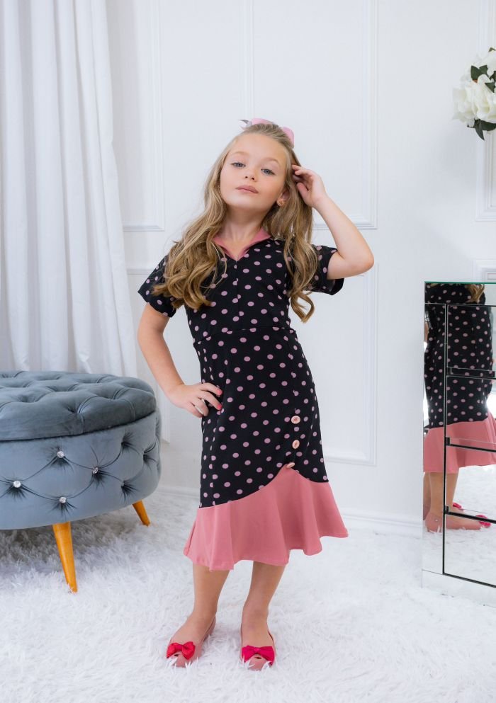 Vestido Polyana Preto/Roze - Imagem 4