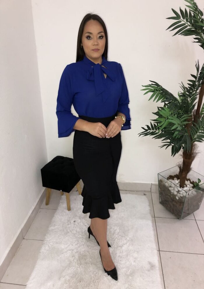 Blusa Samara Azul Royal - Imagem 10