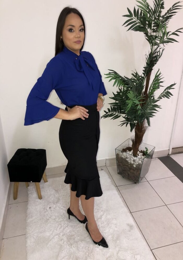 Blusa Samara Azul Royal - Imagem 8