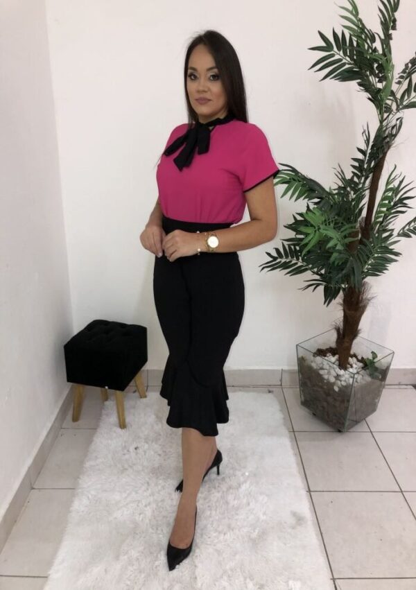 blusa Mirela pink/preto - Imagem 6