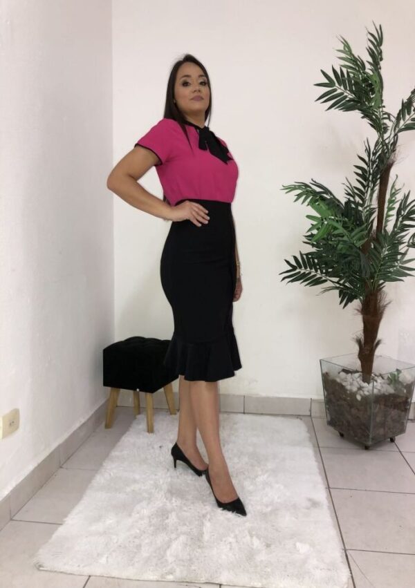 blusa Mirela pink/preto - Imagem 5