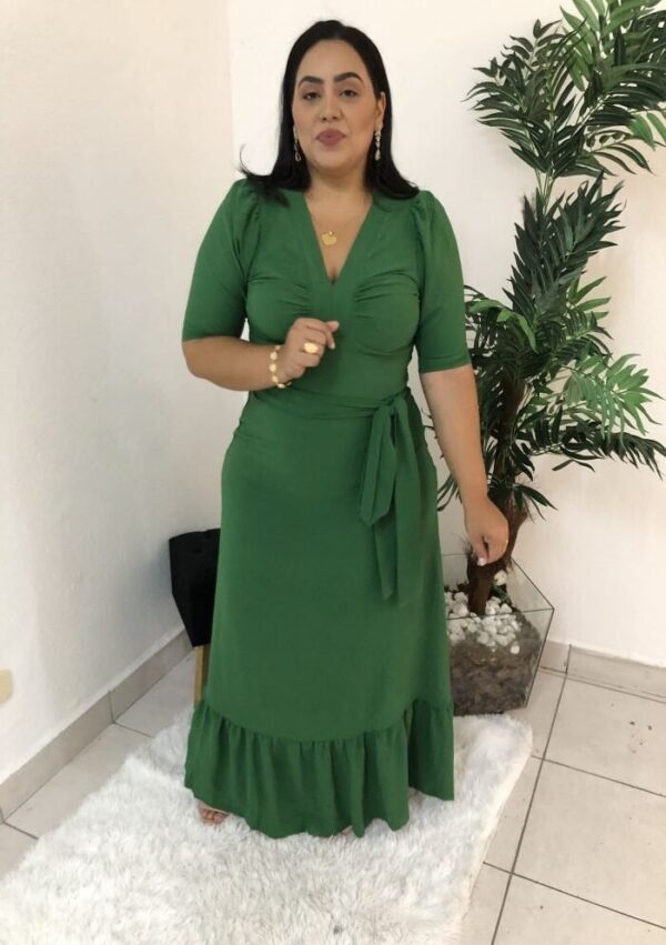 Vestido Longo Laura Verde Bandeira - Imagem 10