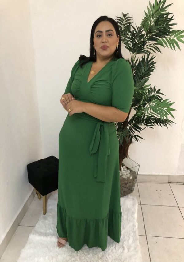Vestido Longo Laura Verde Bandeira - Imagem 8