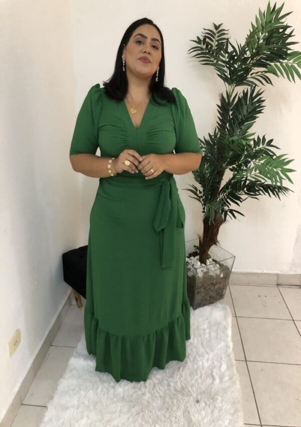 Vestido Longo Laura Verde Bandeira - Imagem 5