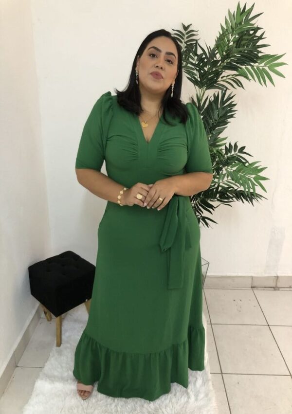 Vestido Longo Laura Verde Bandeira - Imagem 11