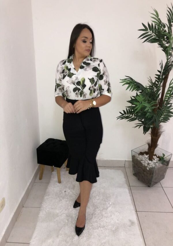 Blusa Flordelis Estampada c/Flores - Imagem 4