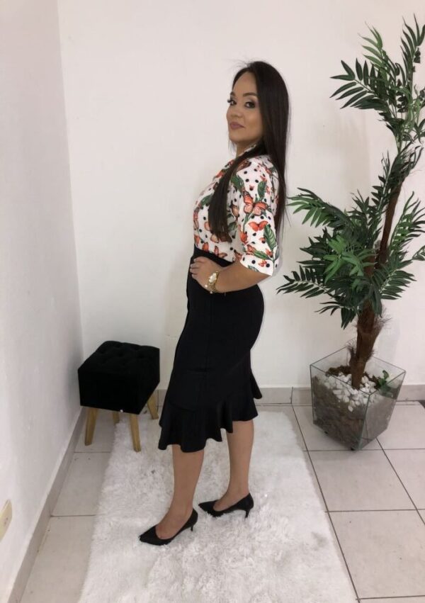 Blusa Flordelis Estampada c/Poa - Imagem 8