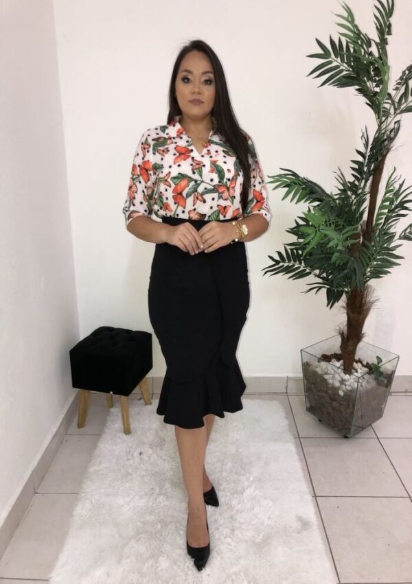 Blusa Flordelis Estampada c/Poa - Imagem 4