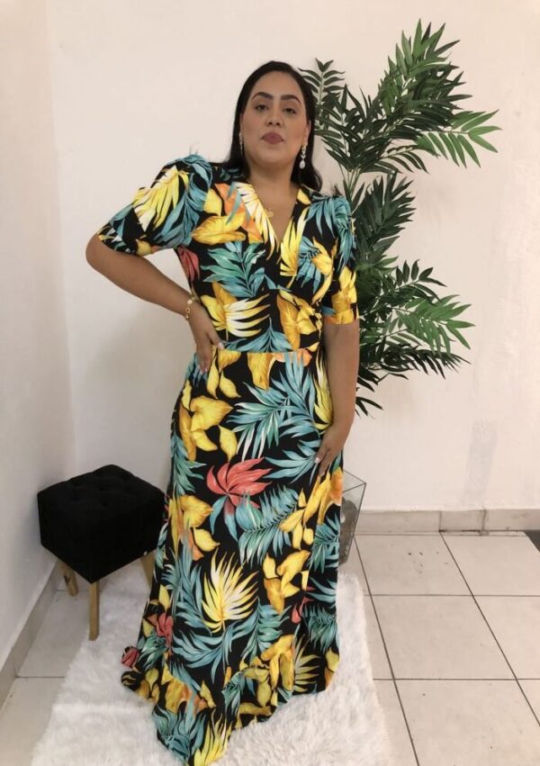 Vestido Longo Laura Folhagem - Imagem 5