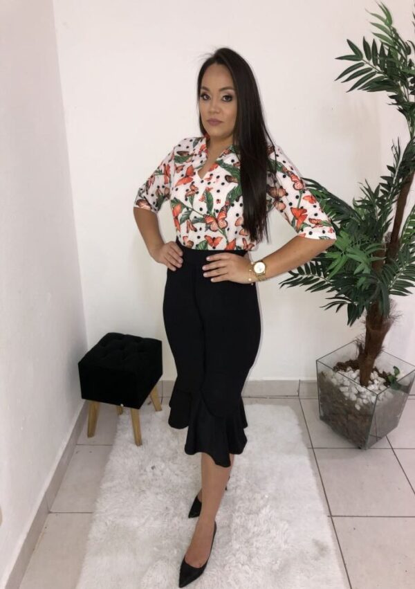 Blusa Flordelis Estampada c/Poa - Imagem 2