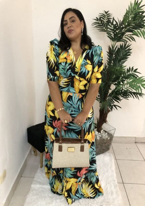 Vestido Longo Laura Folhagem - Imagem 4