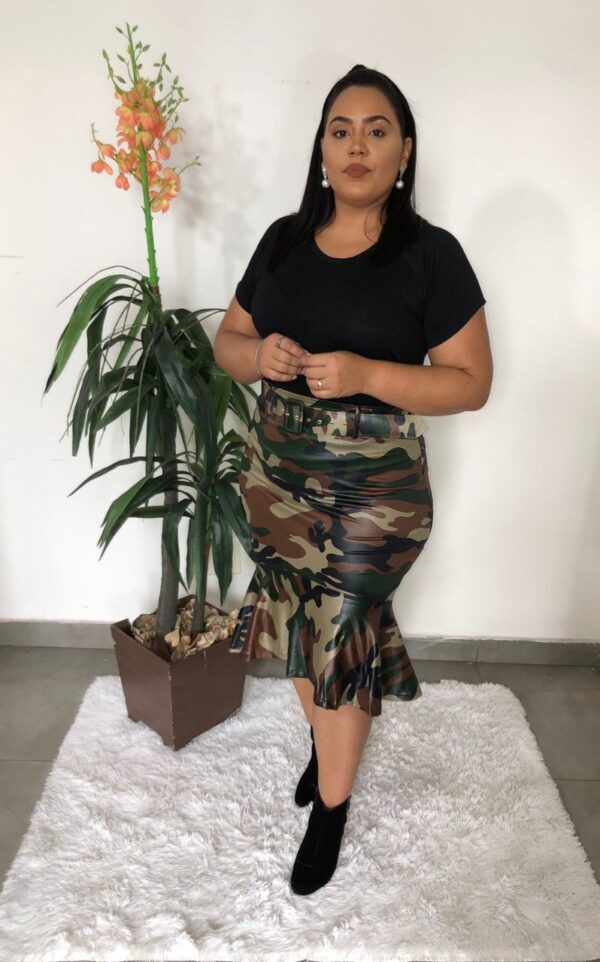 Saia Cassandra em Cirrê Camuflado