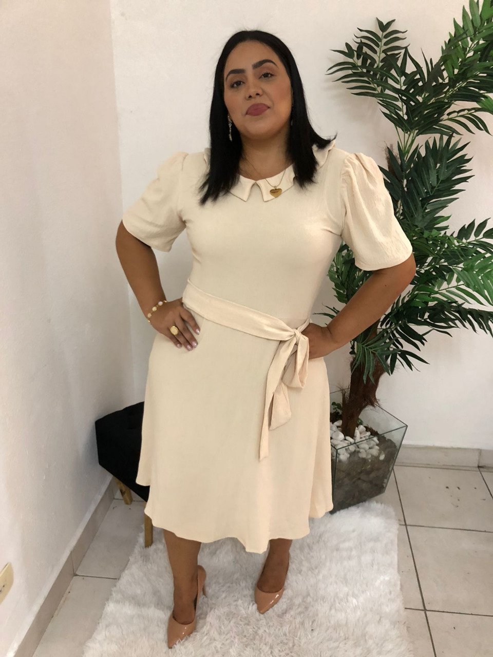 Vestido em Tecido Dunas